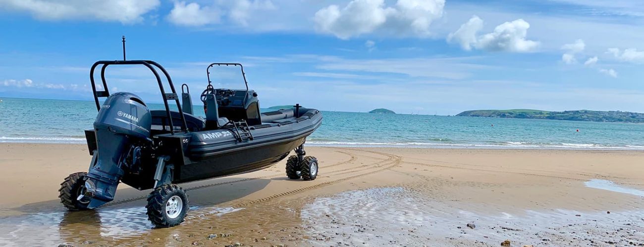 rigid inflatable boat with wheels
